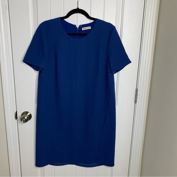 Whistles minimalist navy‎ shift dress size medium career office academia - Picture 1 of 8